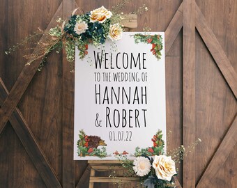 A2 Woodland Animal Welcome To My Wedding Sign
