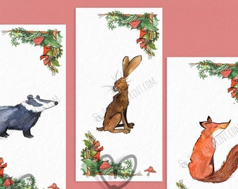 Illustrated Woodland Animal Table Numbers