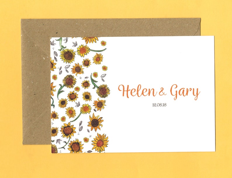 Sunflower Wedding RSVP Save the Date Sets image 3