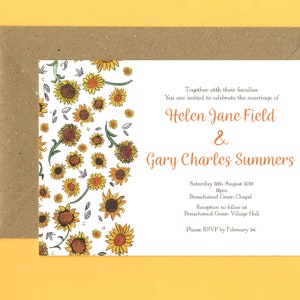 Sunflower Wedding RSVP Save the Date Sets image 4