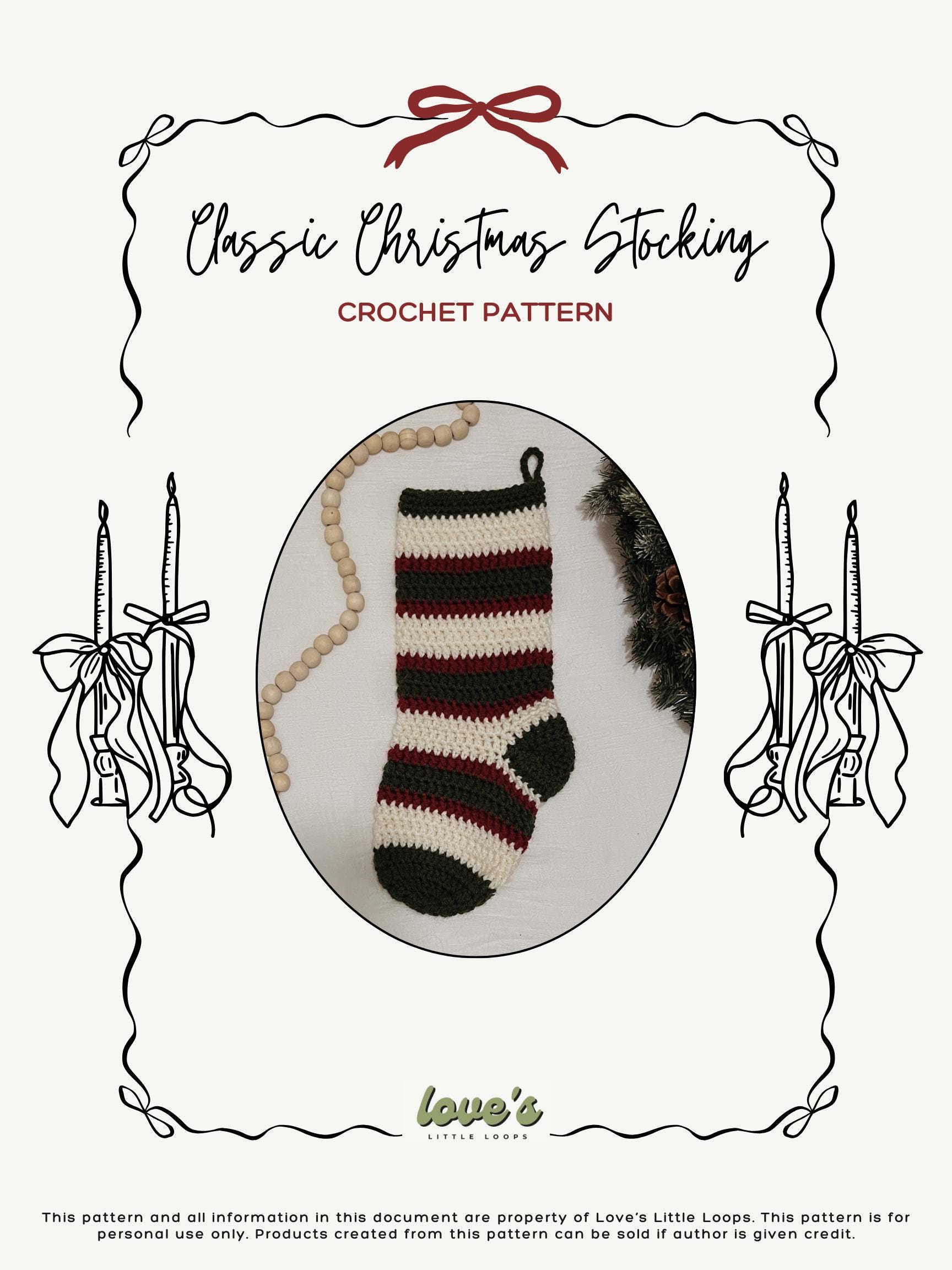 30 Christmas Stocking Crochet Patterns for Handmade Holiday Keepsakes 23 Classic Beginner Christmas Stocking Pattern