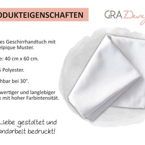 Geschirrtücher mit Foto und Text personalisiert, Geschenk für Oma, Mama, Papa, Opa, Küchentuch zu Geburtstag Weihnachten Polyester Bild 4