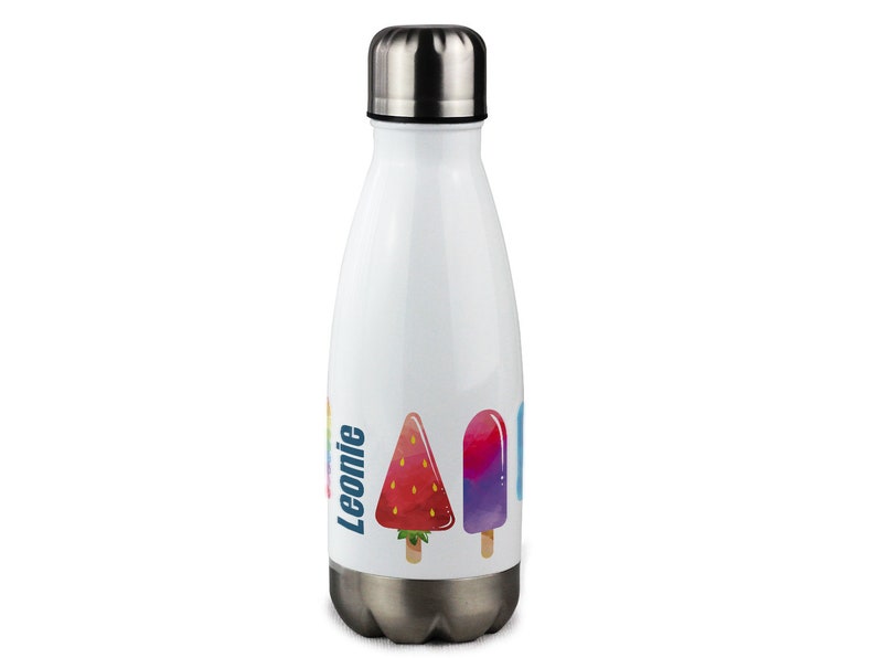 Drinking bottle children, personalized with name, gift for school enrollment girls, vacuum bottle, water bottle school ice varieties summer image 1