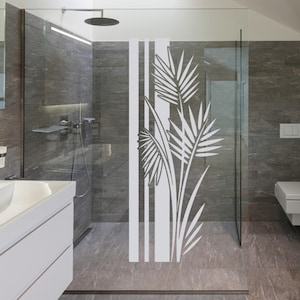 Fenstertatto Linien für Bad Fensterfolie Fensteraufkleber aus Sichtschutzfolie Milchglasoptik Duschtür Aufkleber Wellness Glastür Aufkeber