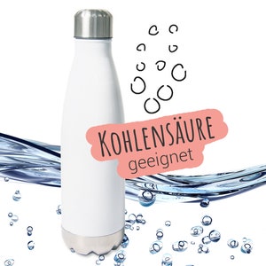 Trinkflasche personalisiert mit Namen, Isolierflasche Wasserflasche für Kinder Erwachsene, 500ml, Sportflasche Pferd Mädchen braun Bild 8