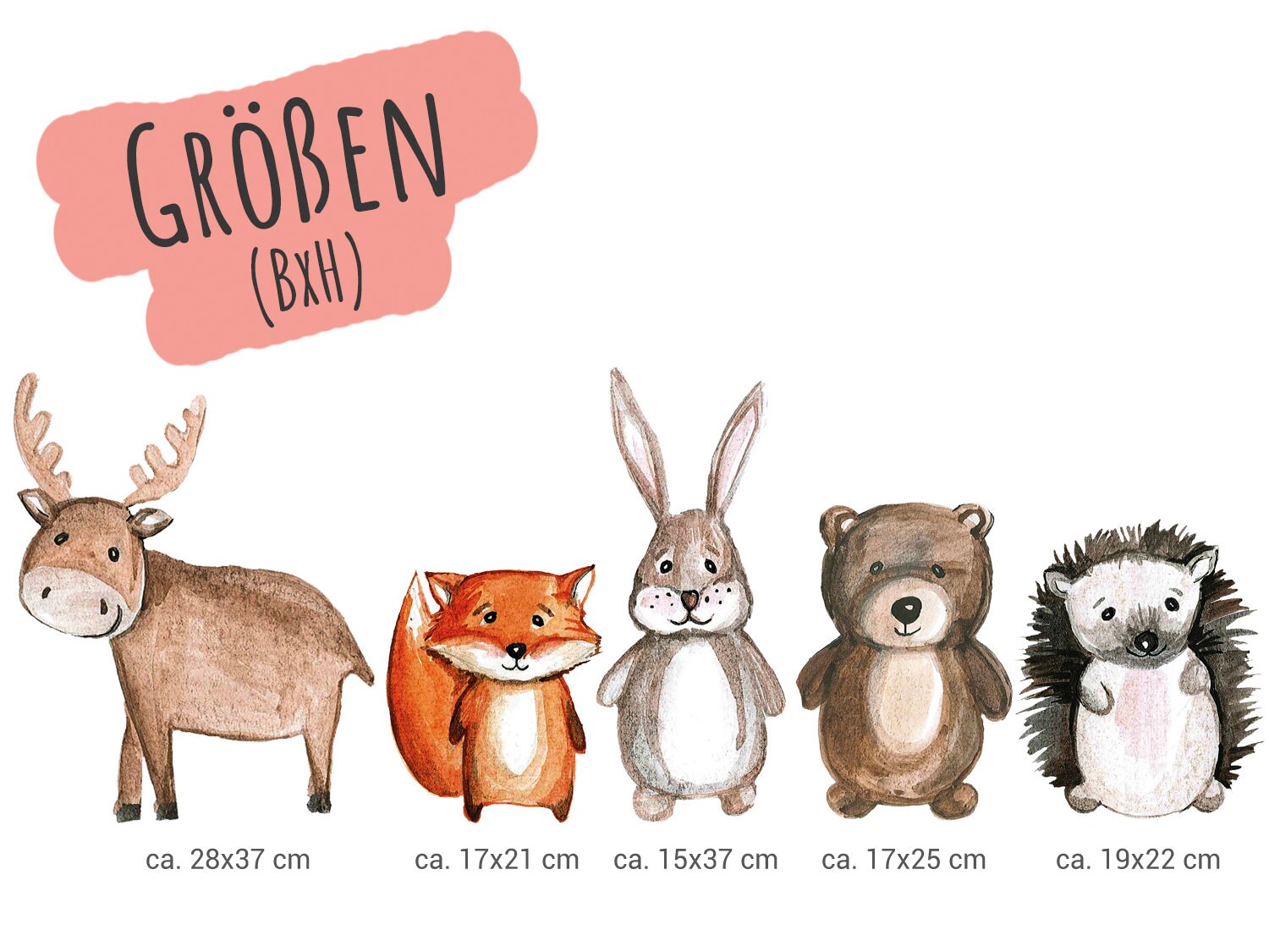 Wandtattoo Waldtiere Set für Kinderzimmer Mädchen Schule - Etsy