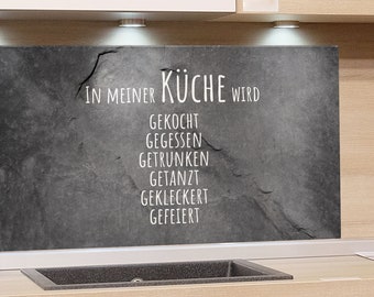 Spritzschutz Küche aus Echt Glas, Küchenrückwand mit Motiv, bedruckte Glasplatte, Glasbild, Backsplash | 7 Größen oder nach Maß auf Anfrage