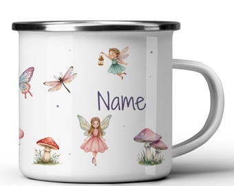 Taza infantil personalizada con diseño de hadas – cerámica, 330 ml