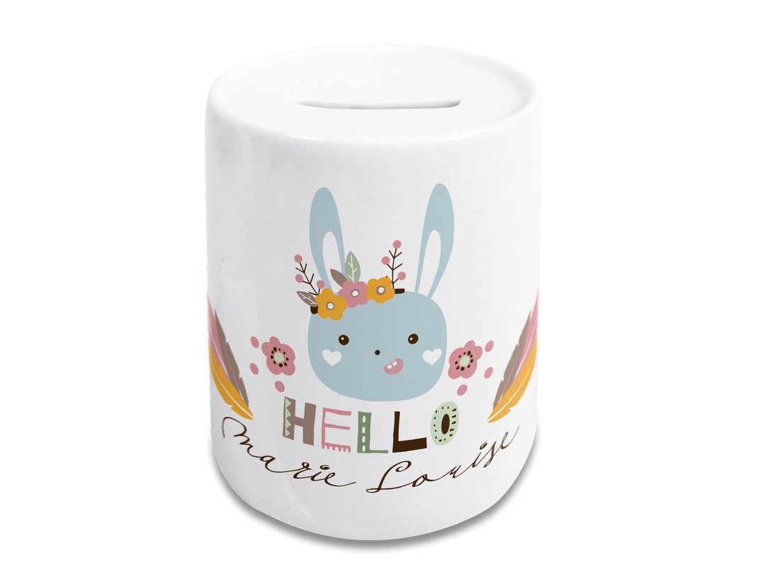 Sooty Rabbit Money Box Money Box With Name Rabbit Funny Girl Indian Bear Motive Money Box ...