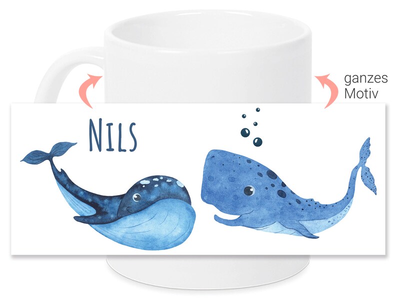 Tasse mit Namen Blaue Wall Kinder personalisiertes Geschenk Geburtstag als Geschenkidee, Becher, Geschenk personalisiert Jungen Einschulung Bild 2