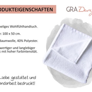 May include: White bath towel with a soft, fluffy texture. The towel is folded in half and measures 40 inches by 60 inches. It is made of 60% cotton and 40% polyester. The text "GRA Design" is visible in the upper right corner of the image.