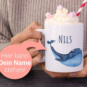 Tasse mit Namen Blaue Wall Kinder personalisiertes Geschenk Geburtstag als Geschenkidee, Becher, Geschenk personalisiert Jungen Einschulung Bild 6