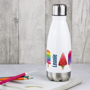 Drinking bottle children, personalized with name, gift for school enrollment girls, vacuum bottle, water bottle school ice varieties summer image 6