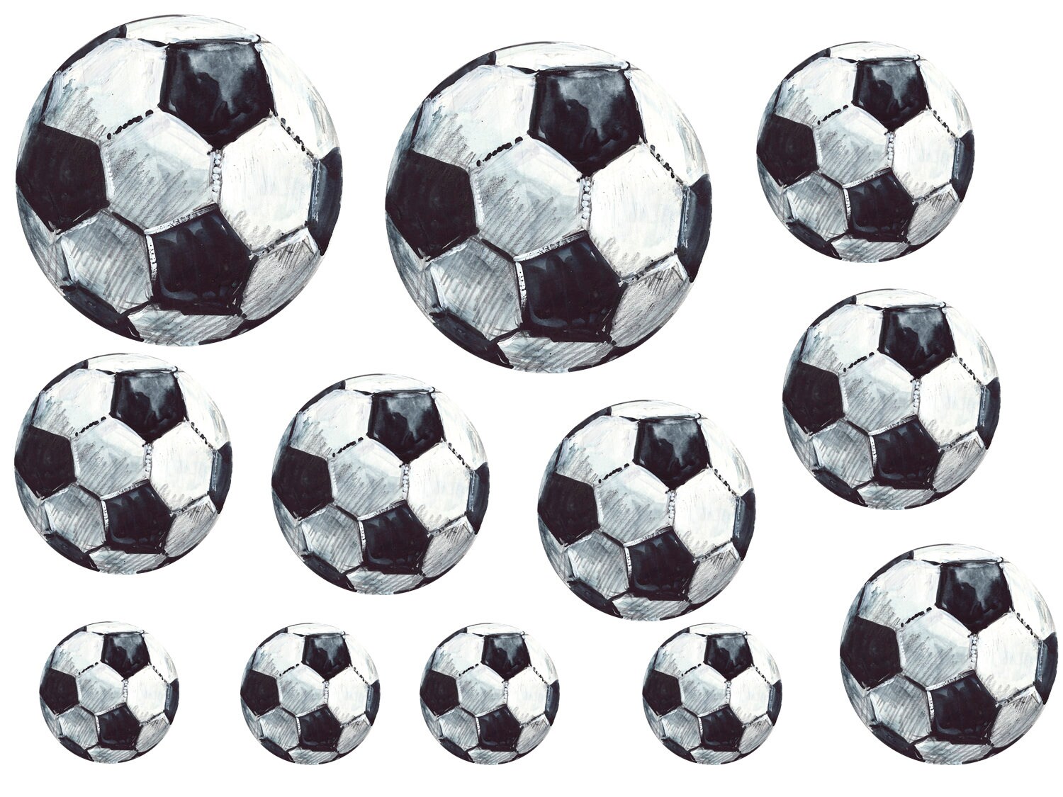 Muursticker Voetbal met Eigen Naam, Kies eigen Formaat & Kleur