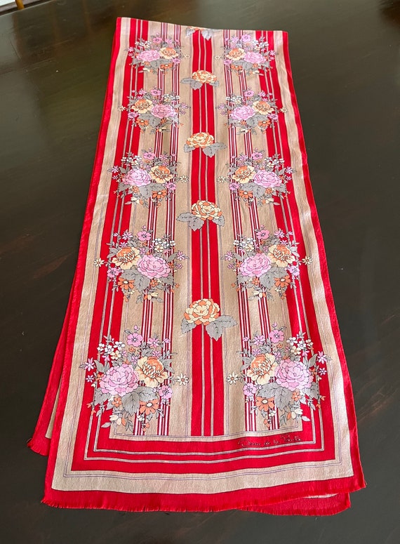 80s silk scarf oscar de la renta - Gem