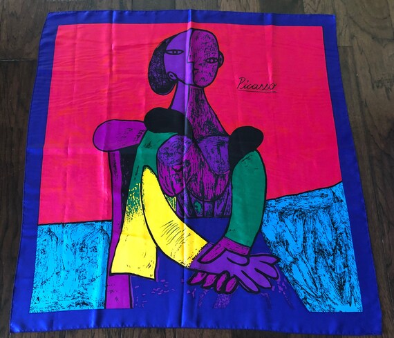 Vintage Picasso silk scarf-Cubism Pablo Picasso la