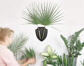 Wall Planter,  Wall Vase , Indoor Wall Planters, Modern Flower vase, Black wall decoration
