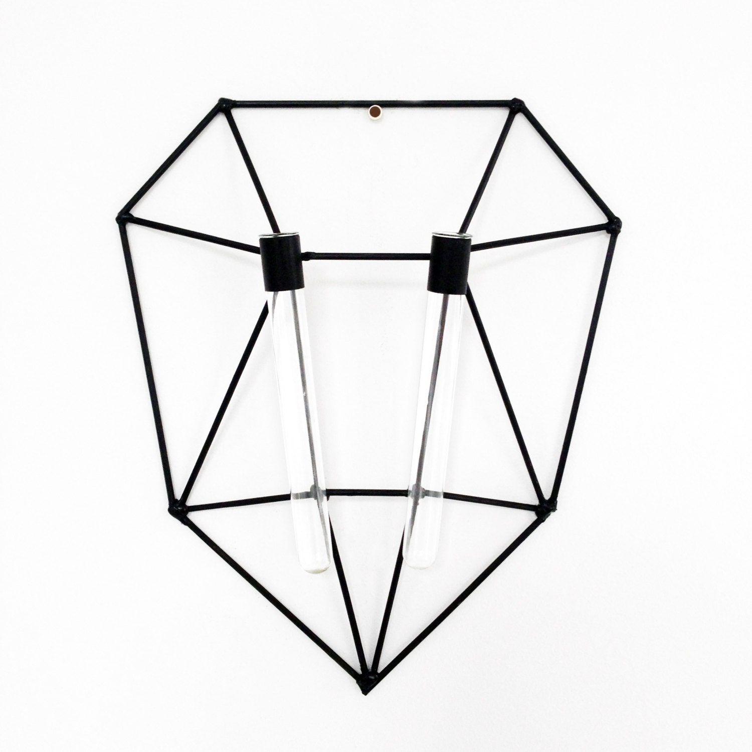 Test Tube Wall Vase Wall Decor Minimalist Vase Metal Vase Etsy