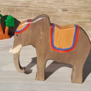 African wooden elephant toy, Circus Elephant