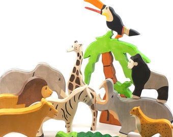 Large Safari toy set, Africa  animals,  Zoo toys set
