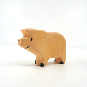 Wooden Pig, Waldorf Toy, Bio Toy, Domestic Animals, Farm animal, Pig toy, Toys for Kids, Farm toy, Waldorf toy, Educative toy, Natural toys