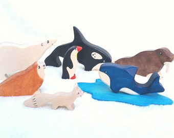 Ensemble de jouets pour animaux polaires, jouets arctiques et marins
