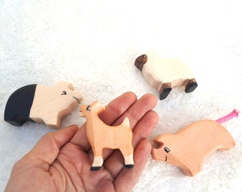 Wooden baby farm animal toys