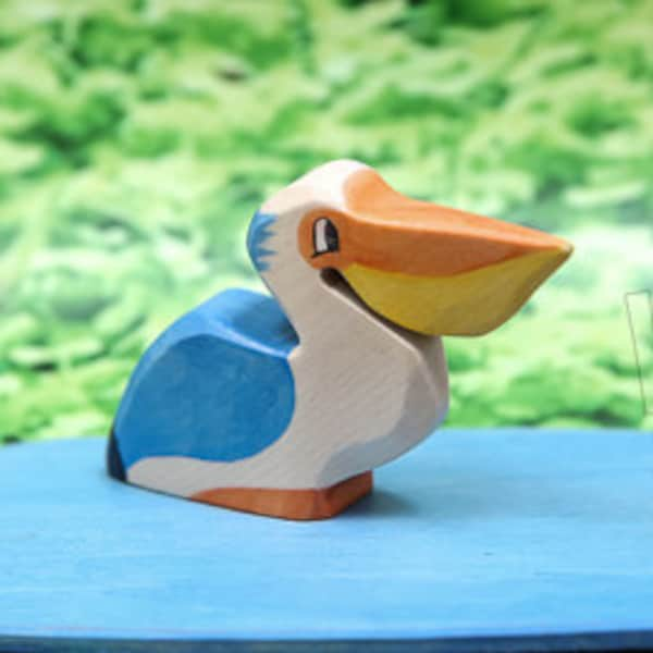 Wooden Pelican Toy, Wooden bird Pelican toy