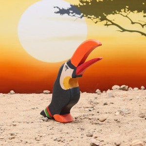 Waldorf Toy Wooden Toucan Bird Toy African Bird Tucan Toy Etsy