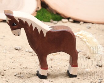 Waldorf Wooden Horse Toy, Bio Toy, Animals, Zoo, Handmade wooden toy, Toys for Kids, Gifts, Partyfavors for Boys and Girls, Birthday present