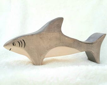 Wooden Shark toy, marine animals, sea animals, shark toy, Shark decor, baby room decor, Shark decoration, Shark figurine, marine wooden toys