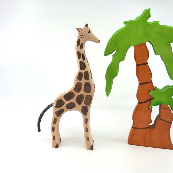 Waldorf toys, Wooden Giraffe Toy, Wooden animals, Zoo animals, Zoo toys, Africa toys, wooden toys, waldorf animals, Giraffe figurine
