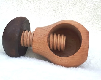 Mushroom with Screw, Natural learning toy for Toddlers