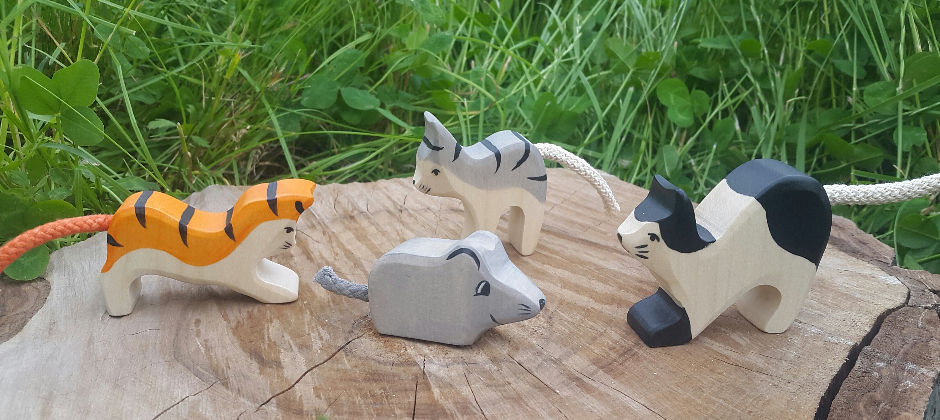 Wooden Cat Cat Toy Wooden Animals Wooden Toys Waldorf Etsy