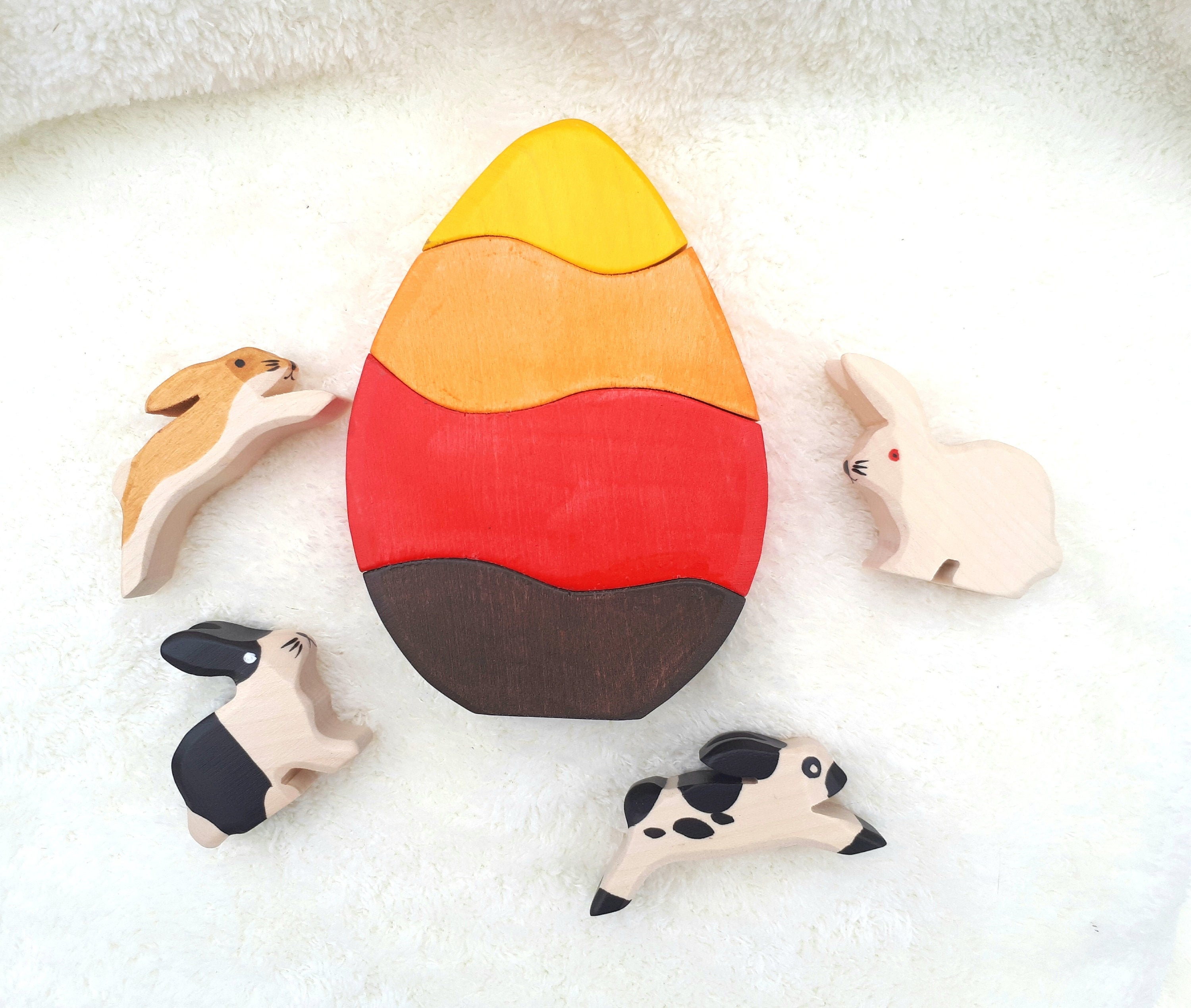 Easter Toys Wooden Toy Bunny Rabbit Wooden Easter Bunnies Etsy