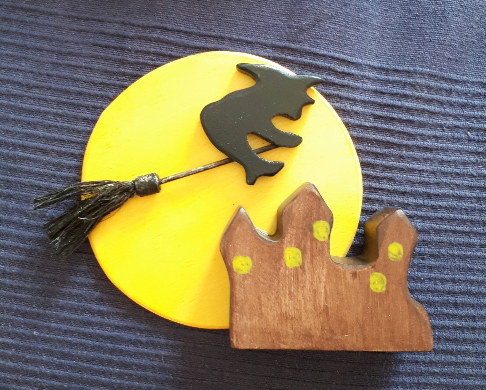 Wooden Witch Diorama Halloween Witch Witch Toy Halloween Etsy