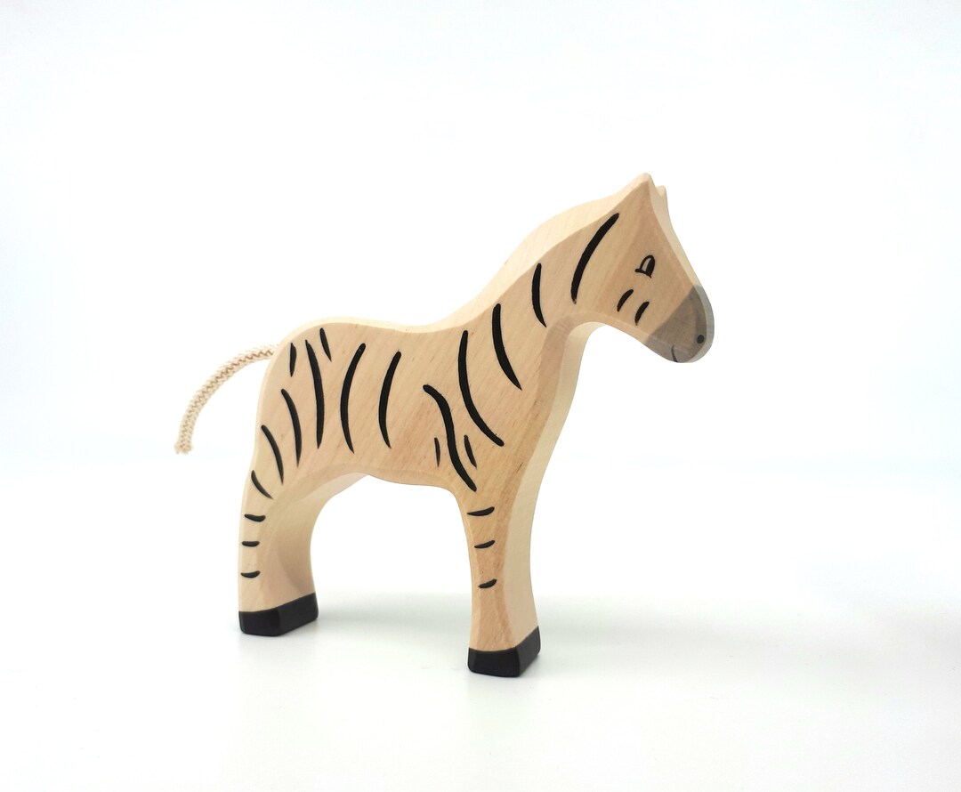 Baby Wooden Zebra Toy African Animal Toys Etsy