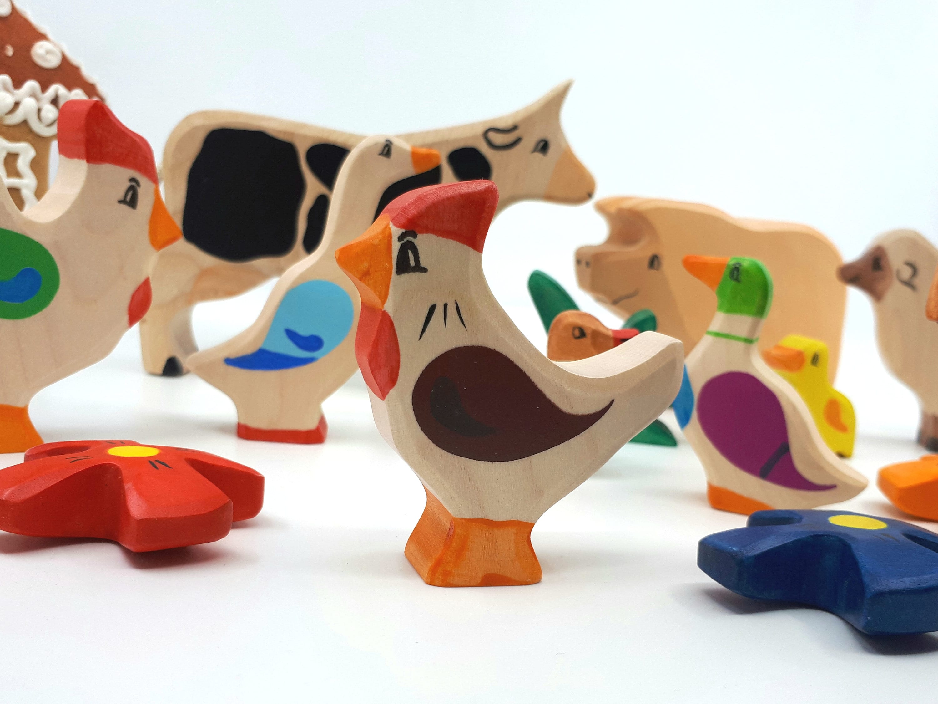 Farm Animals, Toy Play Set, Farm Animal Set, Wooden Toys, Wooden ...