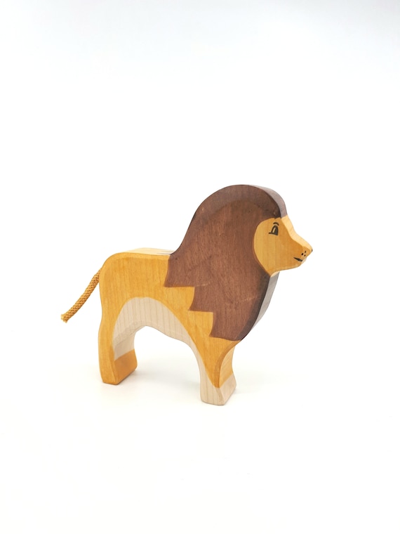 wooden lion toy