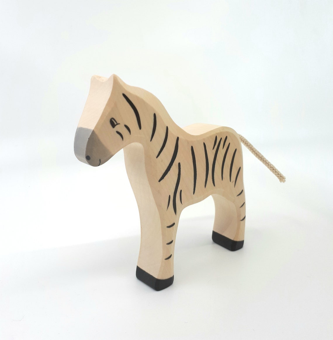 Wooden zebra toy African animal toys Etsy