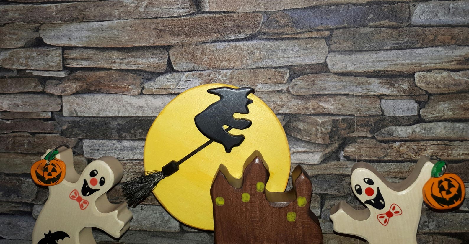 Wooden Witch Diorama Halloween Witch Witch Toy Halloween Etsy