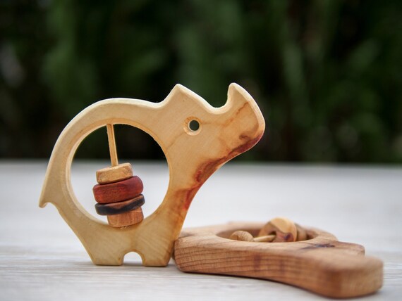 wooden rattle toys