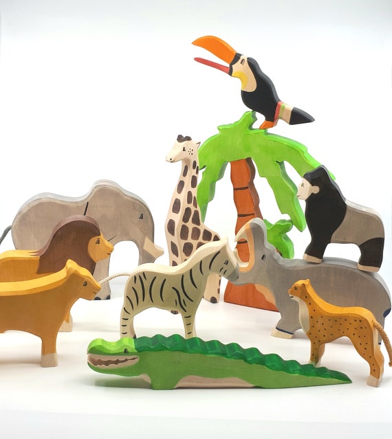 17 Waldorf Toys African Animals Waldorf Wooden Toys 