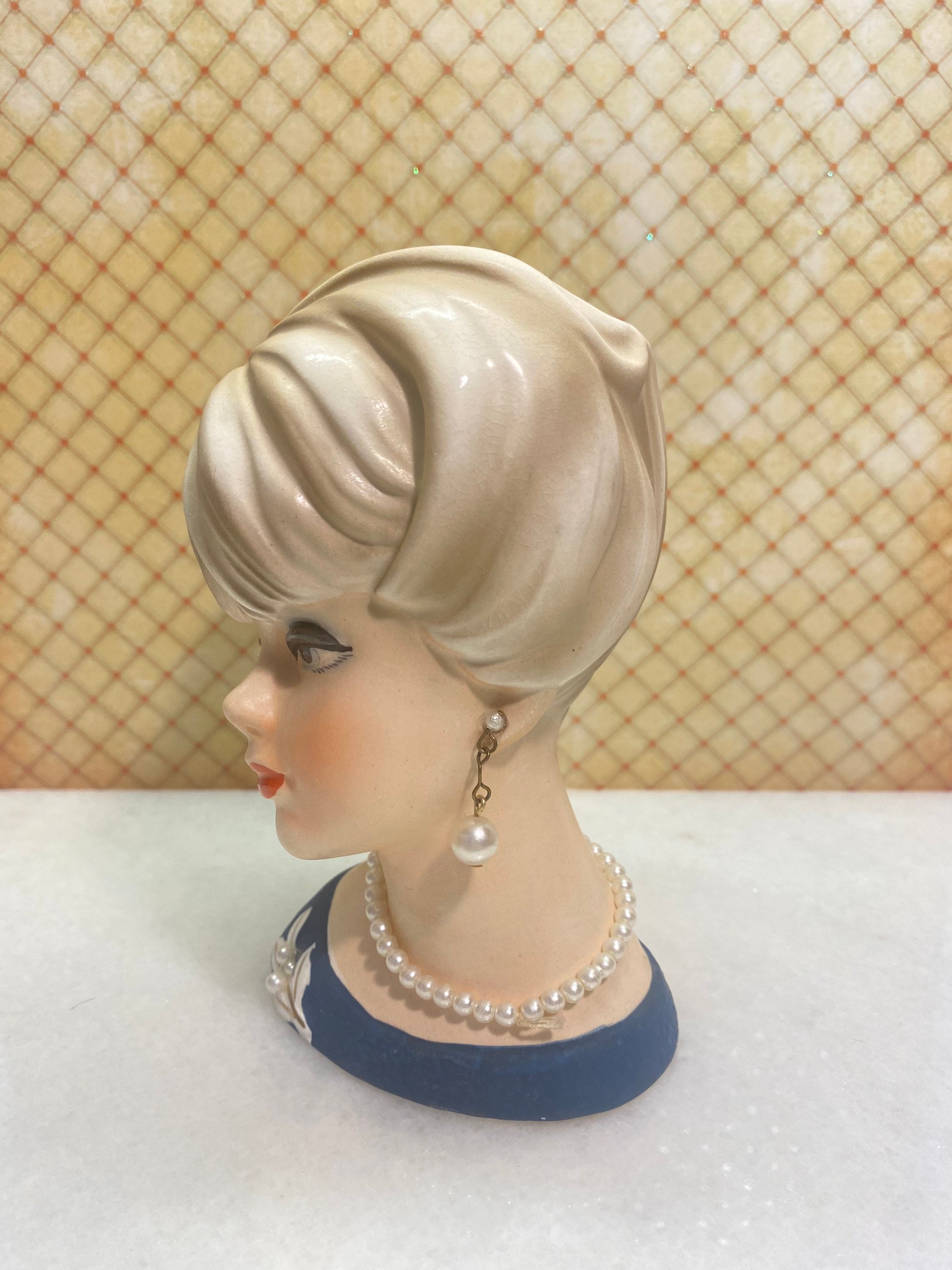 Vintage NAPCO Lady Head Vase C7472 Etsy UK