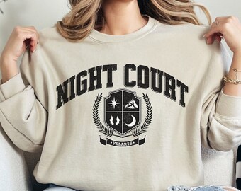 Velaris Night Court Sweatshirt, ACOTAR Fan shirt,A Court of Thorns and Roses Prythian Court Sweater, City of Starlight, Bookish Gift for Her