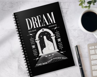Aesthetic Dream Journal, Butterfly & Stairway Design, Ruled Line Notebook