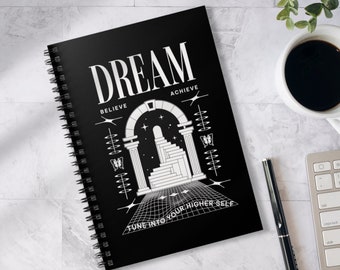 Dream Journal Spiral Notebook, Dream Believe Achieve Journal, Butterfly Notebook, Manifestation Higher Self Journal, Ruled Line Notebook