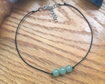 Crystal Bead Choker • Handgefertigte Heilstein-Halskette