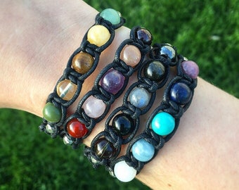 Intention Healing Crystal Shamballa Bracelets/Prosperity, Love, Protection, and Stress & Anxiety Bracelets!