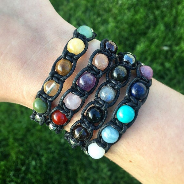 Intention Healing Crystal Shamballa Bracelets/Prosperity, Love, Protection, and Stress & Anxiety Bracelets!